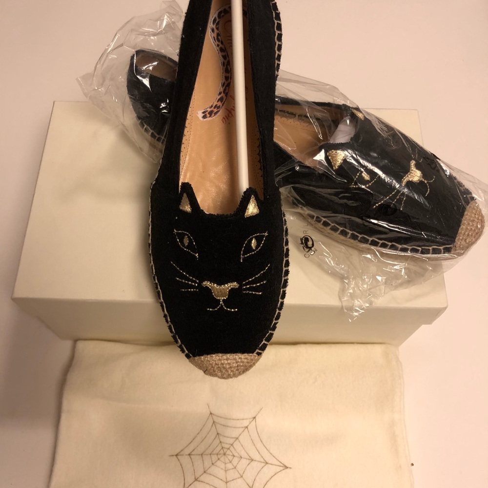 Capri Cats Terrycloth Embroidered Espadrilles